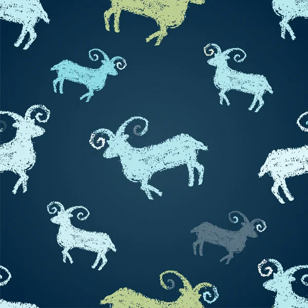 Patrón con cabras coloridas — Archivo Imágenes Vectoriales