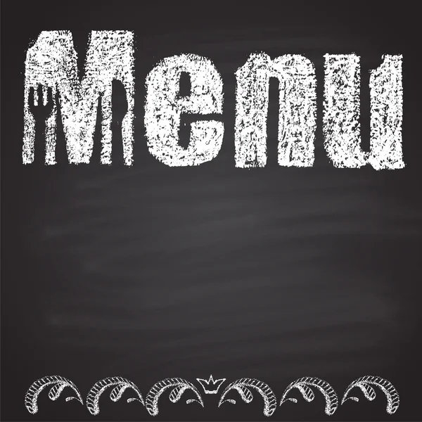 Chalk painted menu — Stock Vector