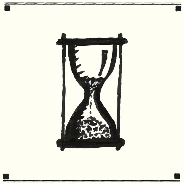 砂時計を描いたインク — ストックベクタ
