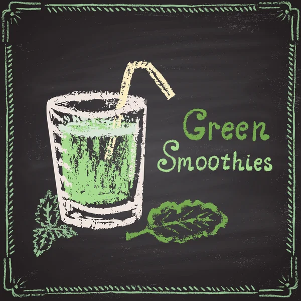 Zelený smoothie — Stockový vektor