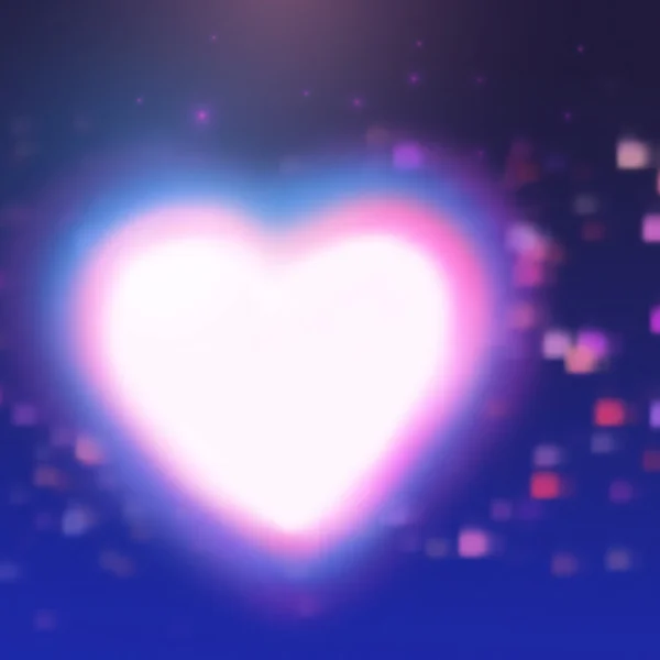 Shining blur heart — Stock Vector
