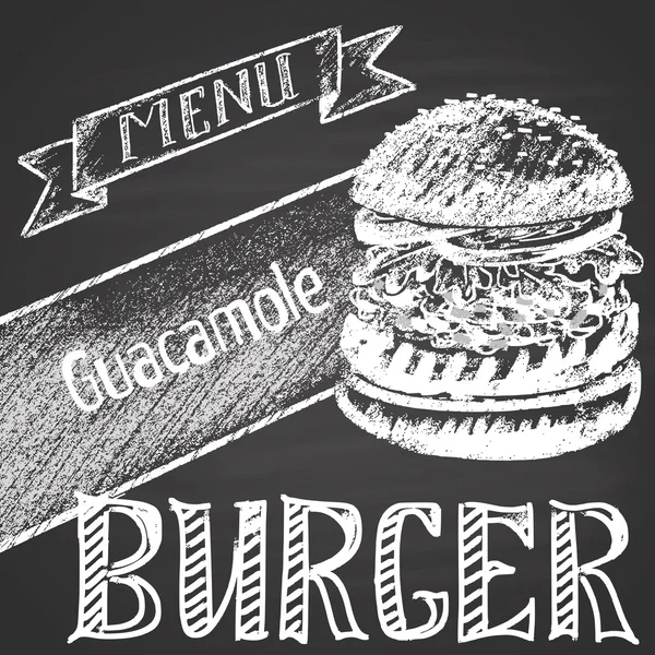 Menu hamburger Guacamole . — Image vectorielle