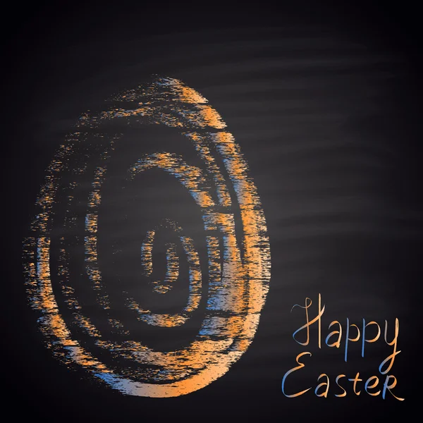 Spiraal oranje ei. Happy Easter thema. — Stockvector