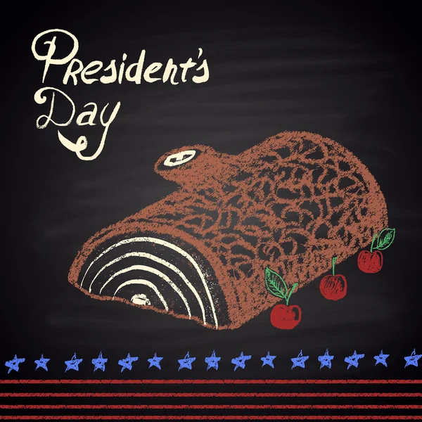 Cherry pie for President's Day. — Stock Vector