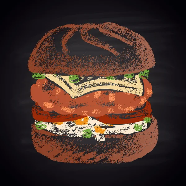 Buffalo kip Hamburger. — Stockvector