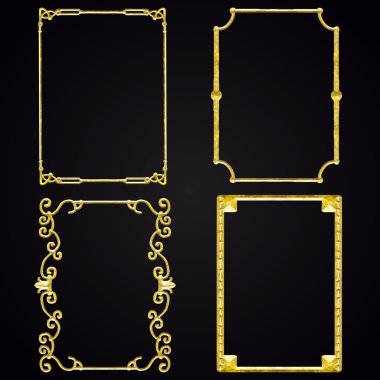Altın çerçeve kümesi.