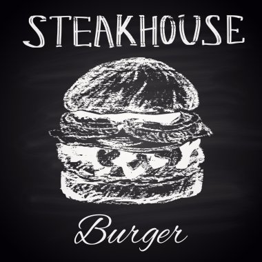 Steakhouse burger. Menü.