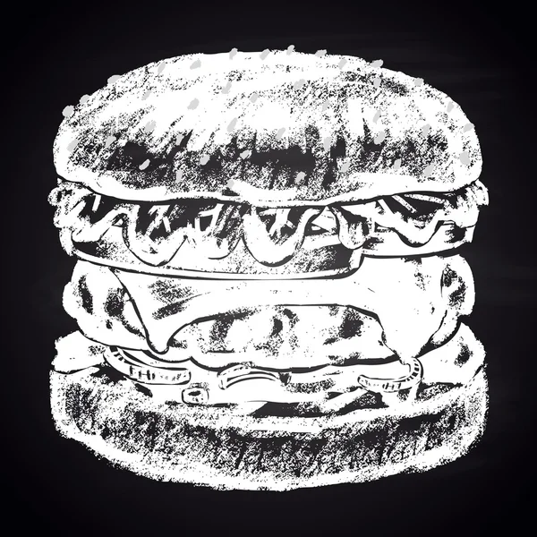 Classic cheeseburger. Menu. — Stock Vector