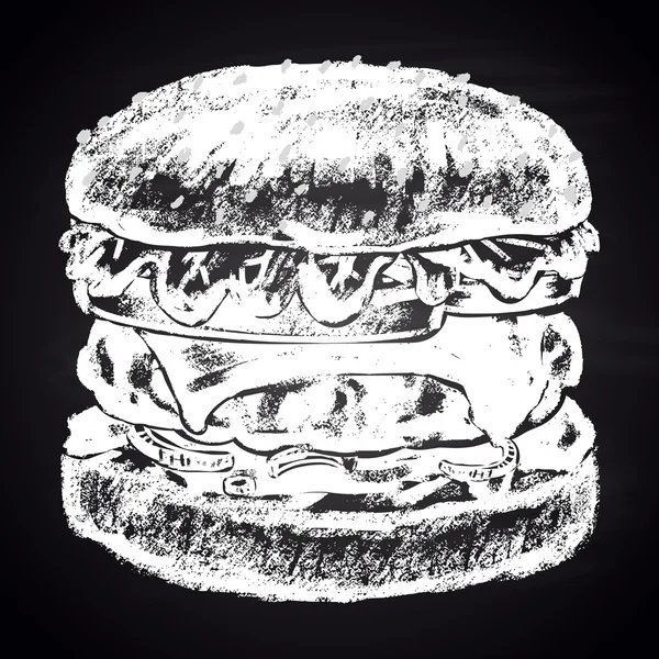 Cheeseburger klasik. Menu . - Stok Vektor