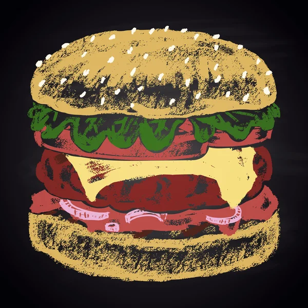 Um cheeseburger clássico. Menu . —  Vetores de Stock