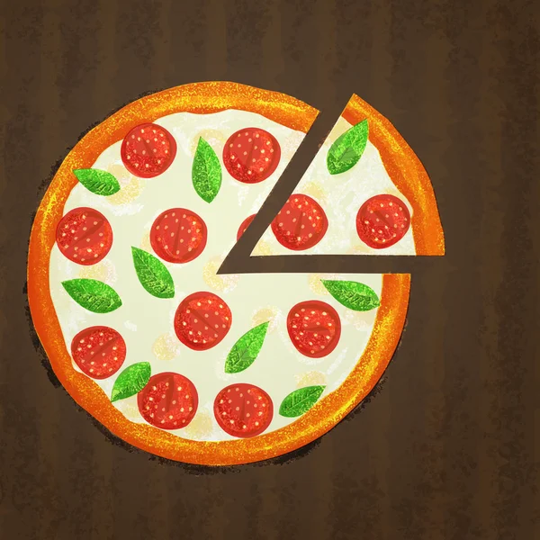 Ilustración de pizza "Margarita ". — Vector de stock