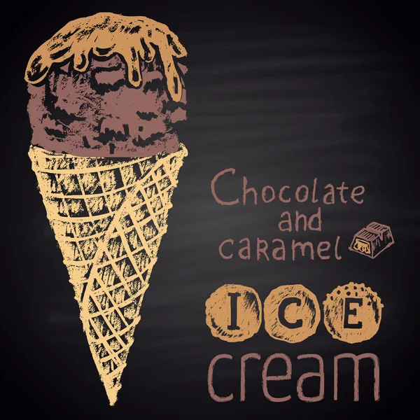 Chocolade-ijs — Stockvector