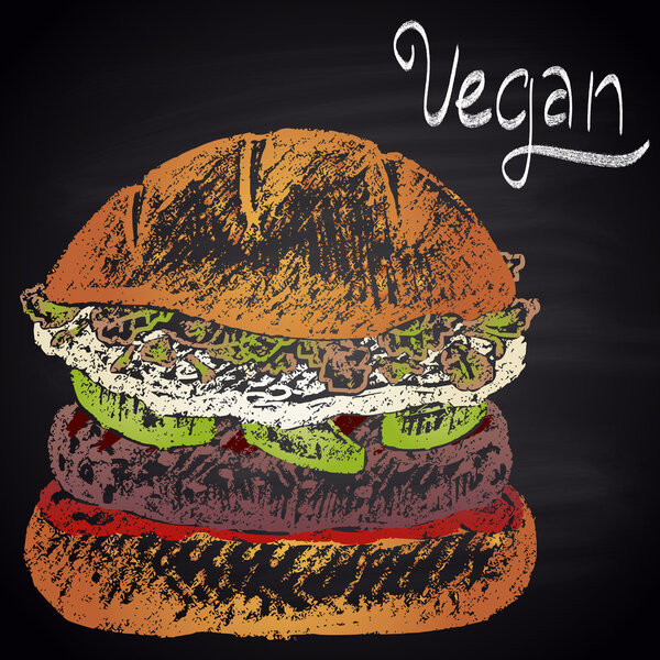 vegan avocado burger.