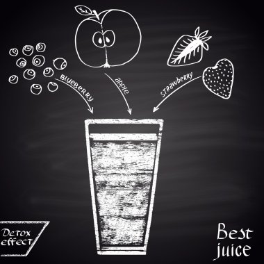 juice with blueberry, apple, strawberry