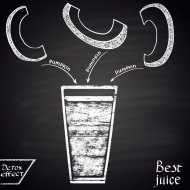 Fitness theme, juice with Pumpkin