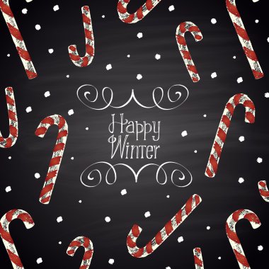 New Year background with candy canes clipart