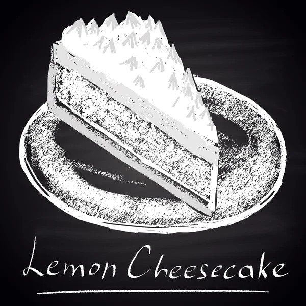 Lemon cheesecake dessert — Stock Vector