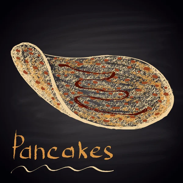 Pancake food, menu symbol — Stock Vector