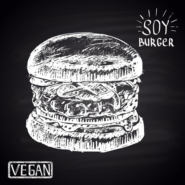 vegan burger with soybean