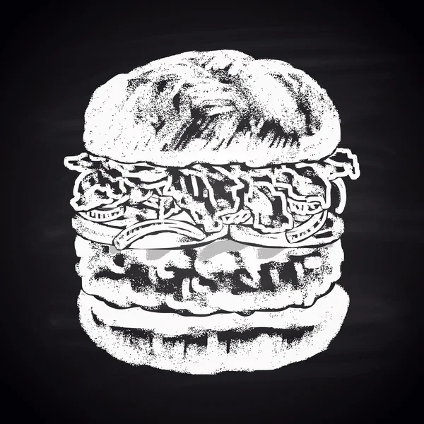 Hamburger à la dinde, restauration rapide — Image vectorielle