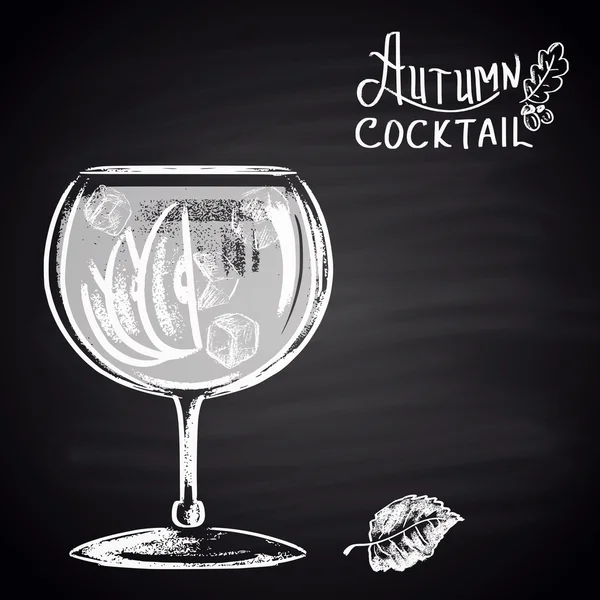 Herbstcocktail im Glas — Stockvektor