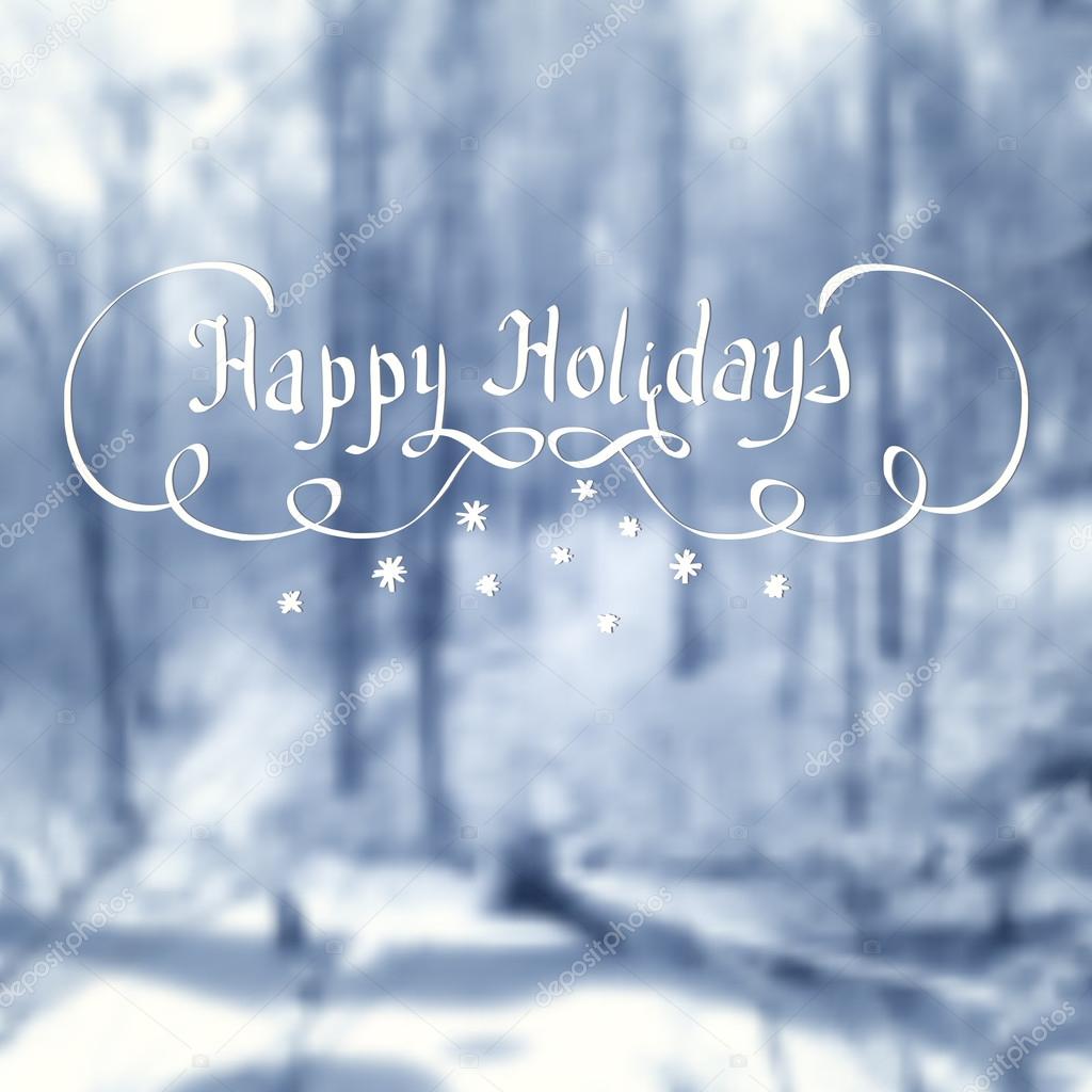 Happy Holidays winter card