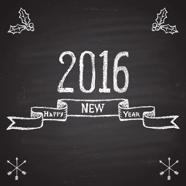 2016 nieuwjaarskaart Stockillustratie