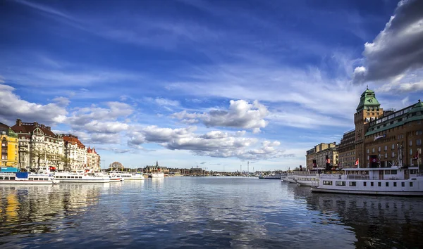 Stockholm Sweden harbour front djurgaarden — Stock Photo, Image