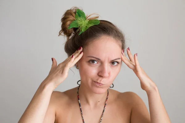 Young woman expressing negativity — Stock Photo, Image