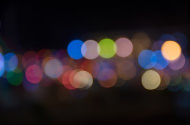 Işıklar bokeh arkaplanını bulanıklaştırdı