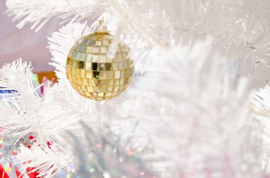 Bell, top, beyaz Noel ağacı yıldız