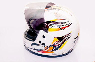 Arka plan üzerinde motosiklet kask