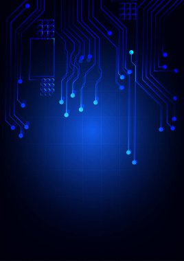 Vektör tasarımı illüstrasyonu, soyut arkaplan, gelecekteki teknoloji kavramı  