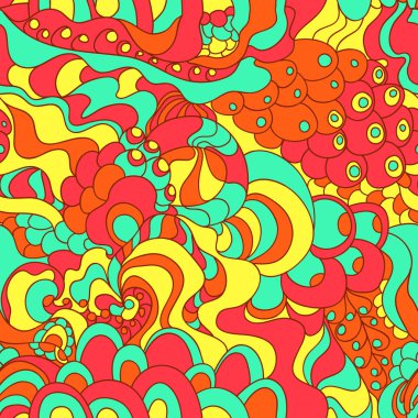 vektör soyut renkli çiçek seamless modeli