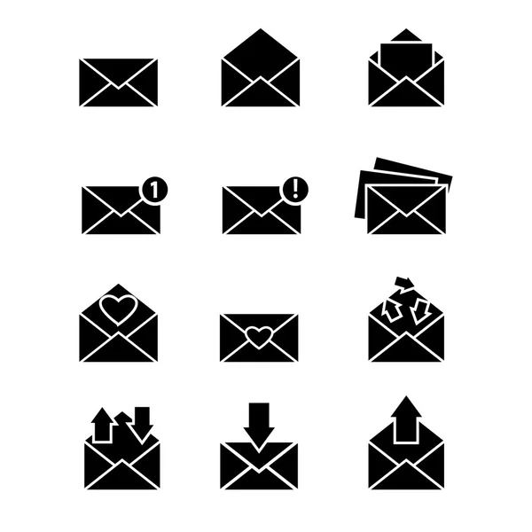 Vector simple diseñado iconos de mensaje conjunto — Archivo Imágenes Vectoriales