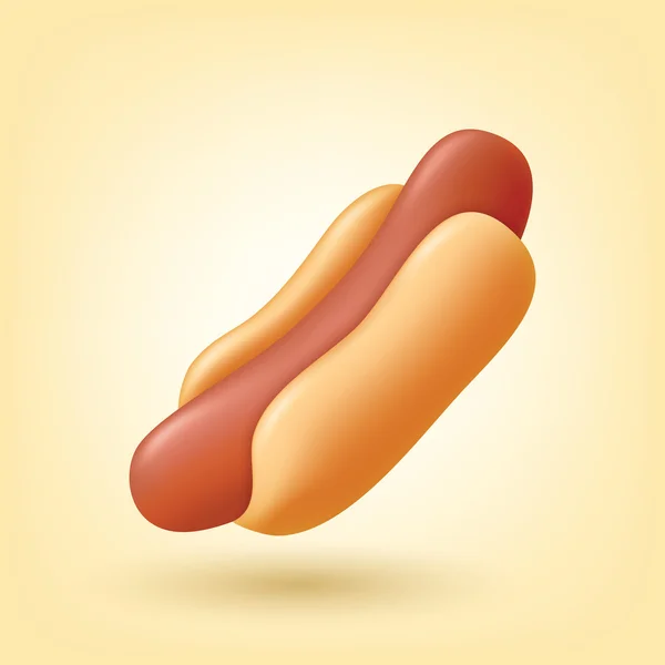 Hot dog isolated on light background. — Stock Vector