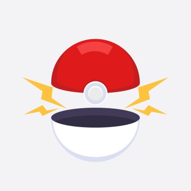 Pokeball vektör çizim açıldı