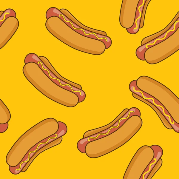 Hot-dog yellow pattern — Stock Vector