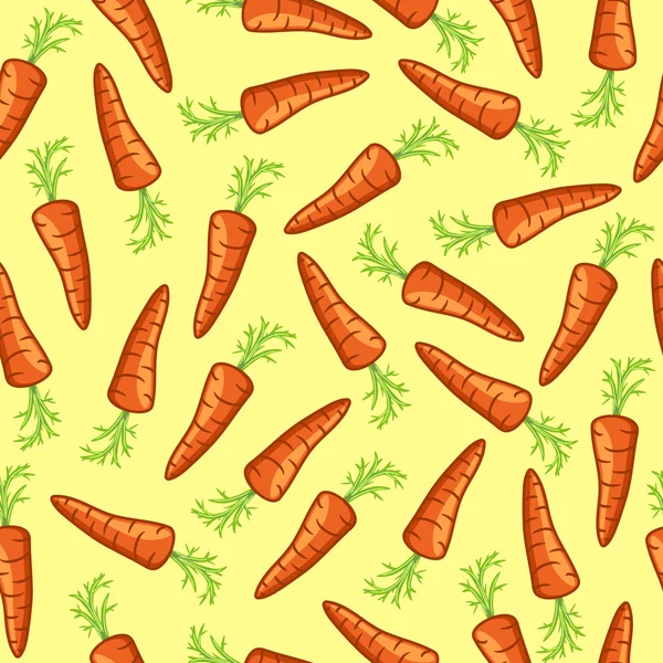 Funny seamless pattern with colorful carrots — Stock Vector