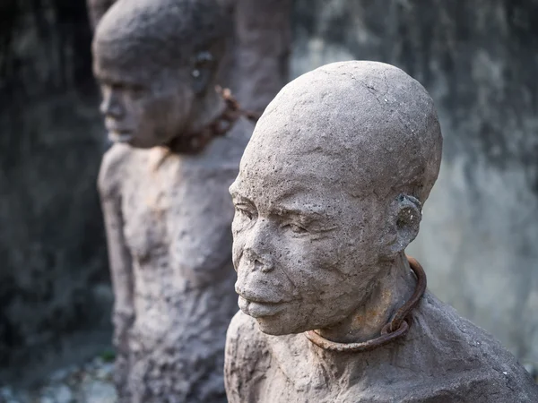 奴隷、ザンジバルの彫刻 ストックフォト