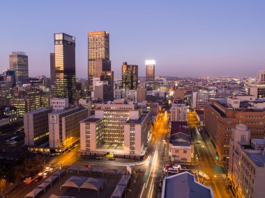 Şehir Johannesburg gece