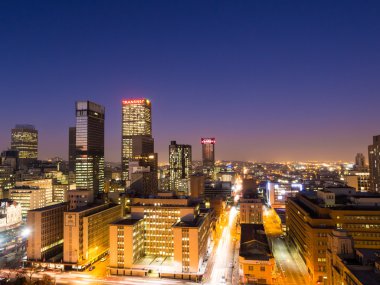 Johannesburg cityscape gece
