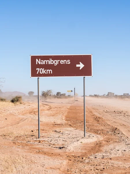 Road zucht voor Namibgrens in Namibië — Stockfoto