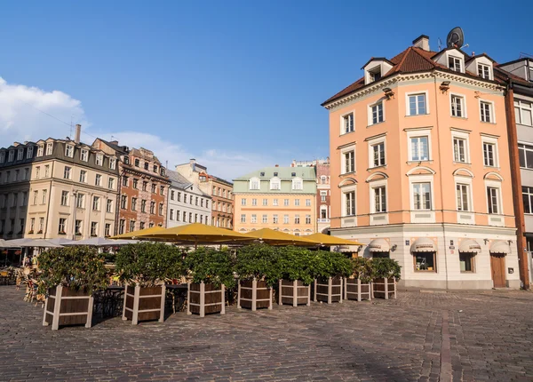 Praça da cúpula na Cidade Velha de Riga — Fotografia de Stock