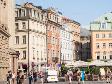 Dome Meydanı eski kasaba Riga, Letonya.