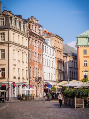 Dome Meydanı eski kasaba Riga, Letonya.