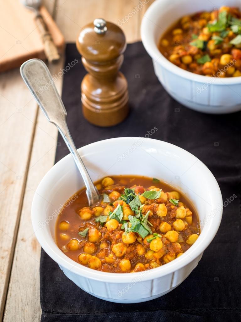 Vegan chickpea curry.