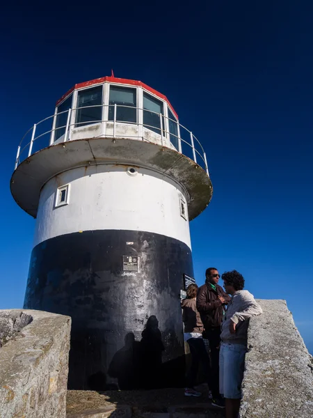 O velho farol no topo de Cape Point na África do Sul . — Fotografia de Stock