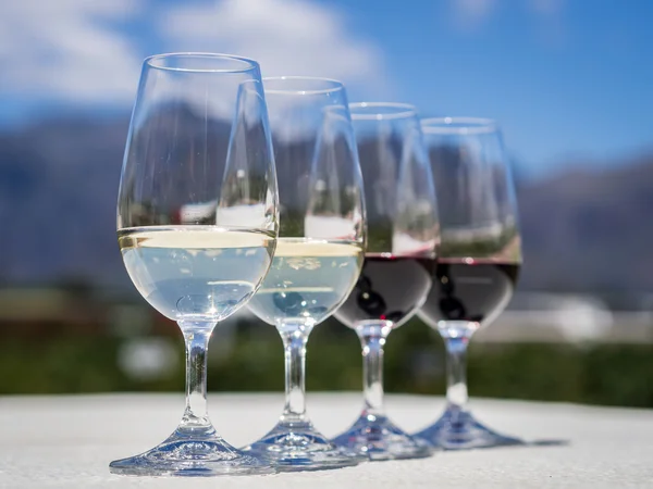 Bicchieri di vino con vino — Foto Stock