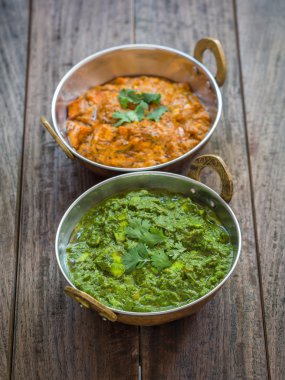 Palak paneer ve paneer tikka masala